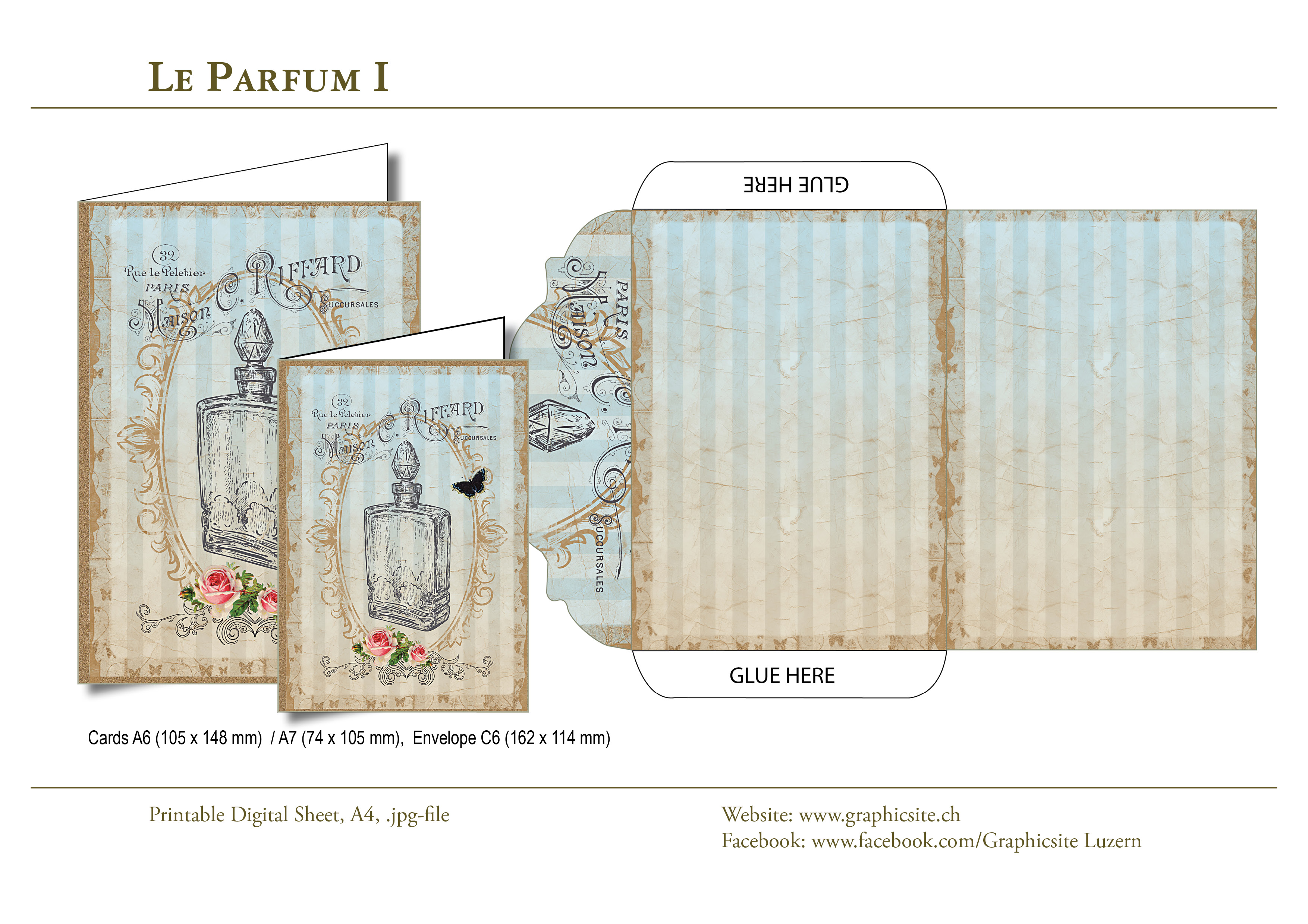 Printable Digital Sheet - DIN A-Formats - Le Parfum I